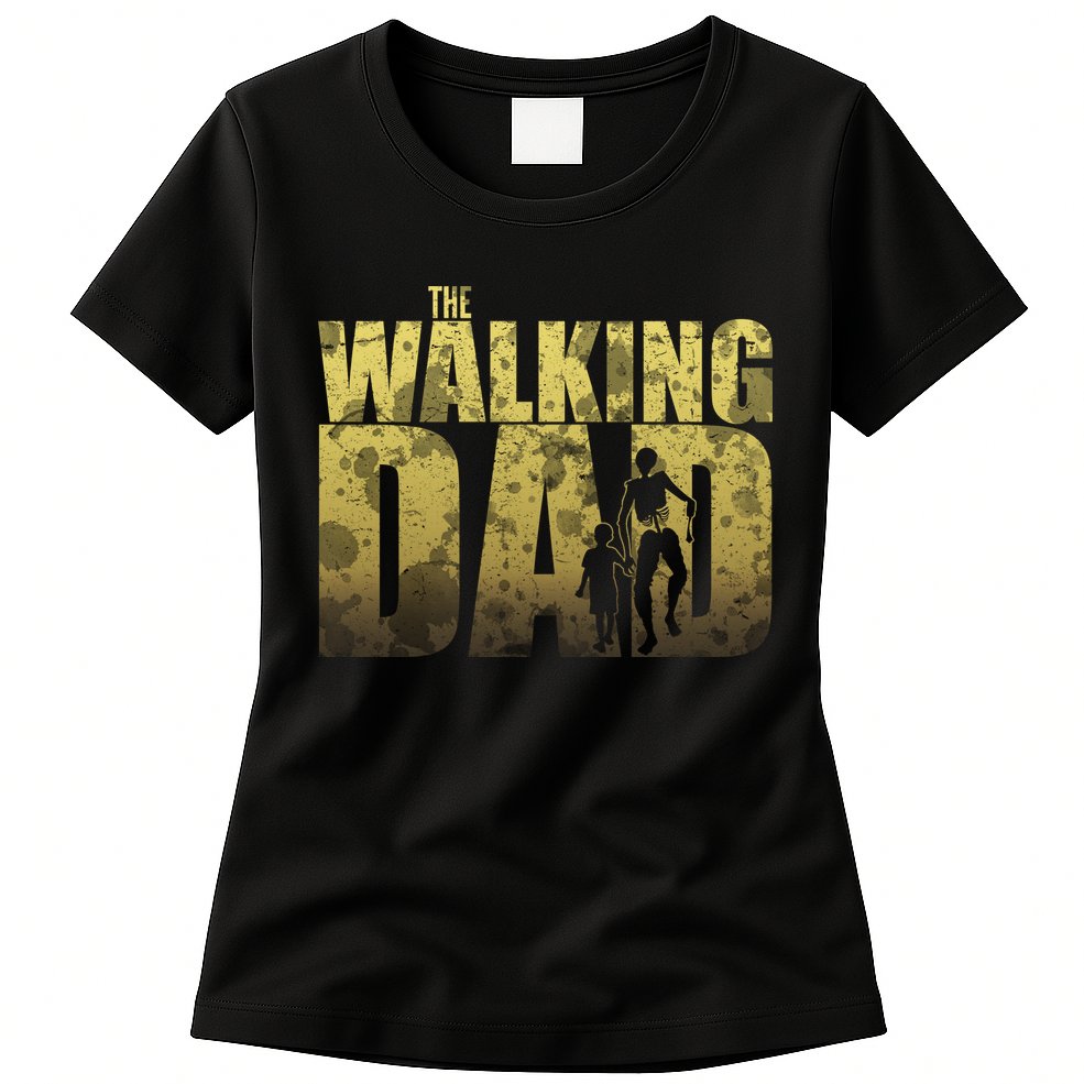 The Walking Dad Gold Logo Womens T-Shirt
