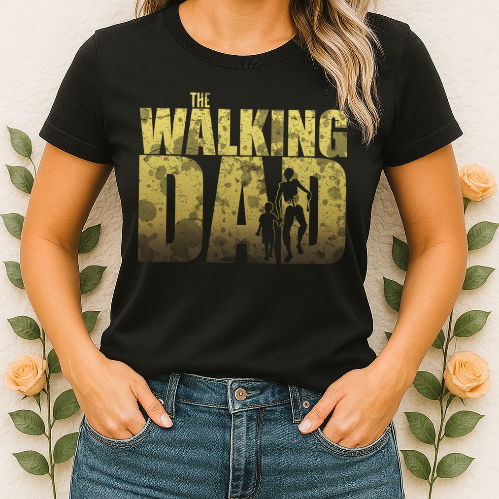 The Walking Dad Gold Logo Womens T-Shirt
