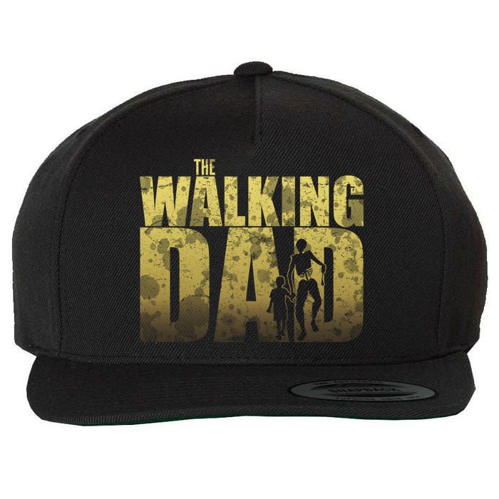 The Walking Dad Gold Logo Wool Snapback Cap