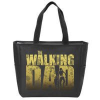 The Walking Dad Gold Logo Zip Tote Bag