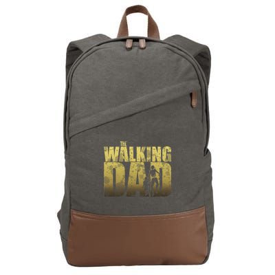 The Walking Dad Gold Logo Cotton Canvas Backpack