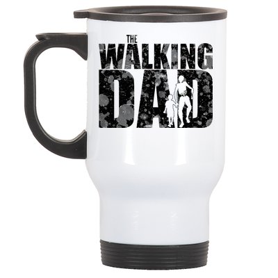 The Walking Dad Gold Logo Stainless Steel Travel Mug