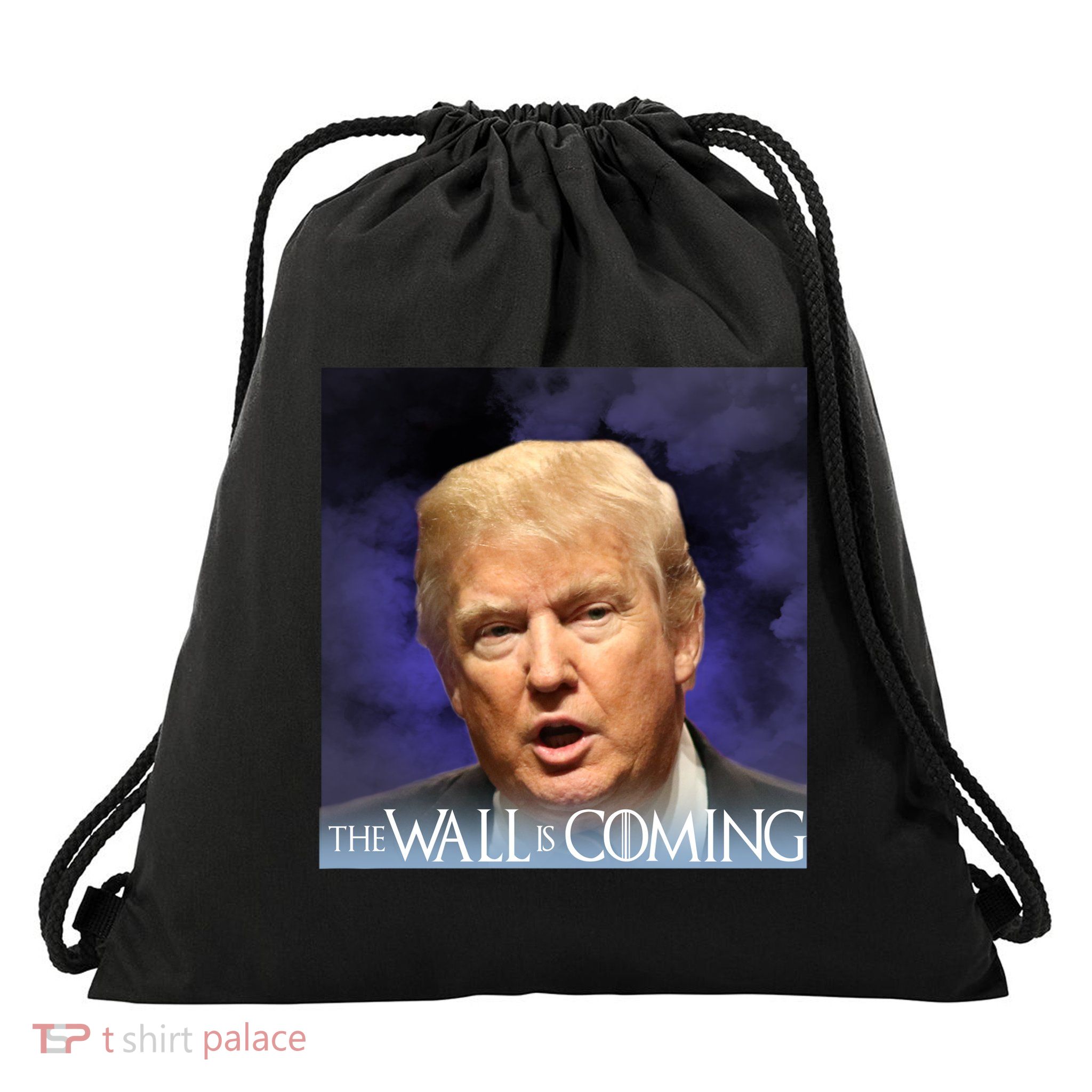 The Wall Is Coming Drawstring Bag