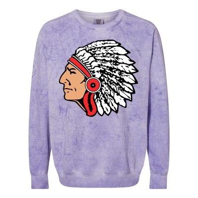 The Warrior Chiefs Native American Indian Colorblast Crewneck Sweatshirt