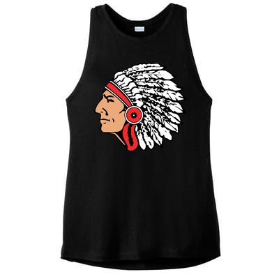 The Warrior Chiefs Native American Indian Ladies PosiCharge Tri-Blend Wicking Tank