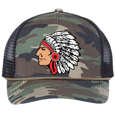 The Warrior Chiefs Native American Indian Retro Rope Trucker Hat Cap