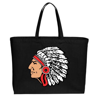 The Warrior Chiefs Native American Indian Cotton Canvas Jumbo Tote