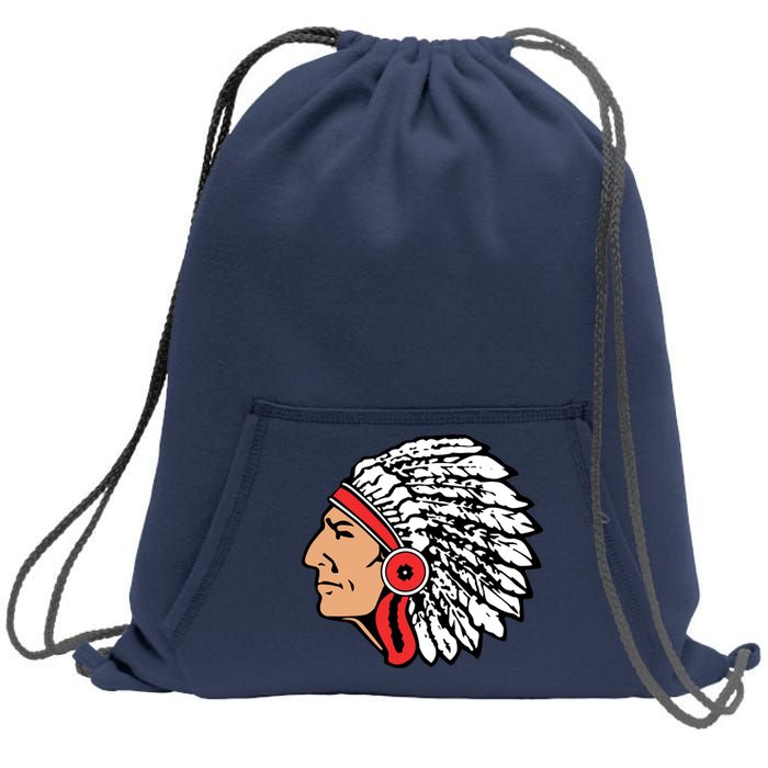 The Warrior Chiefs Native American Indian Sweatshirt Cinch Pack Bag