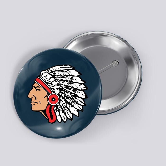 The Warrior Chiefs Native American Indian Button