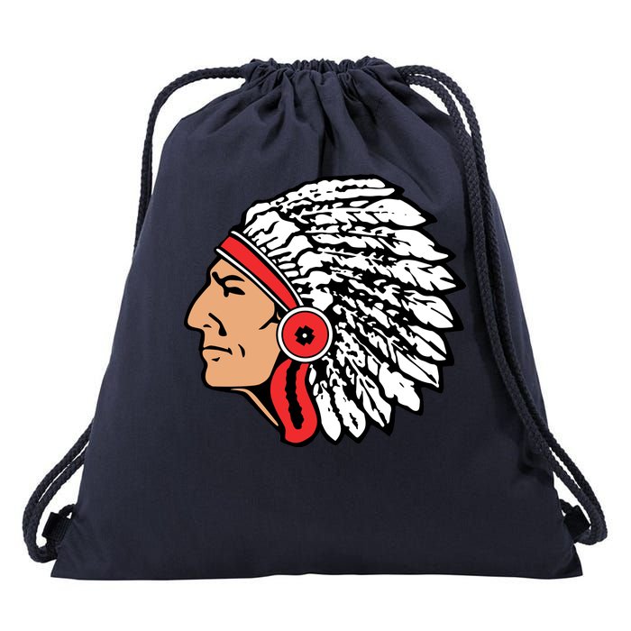 The Warrior Chiefs Native American Indian Drawstring Bag