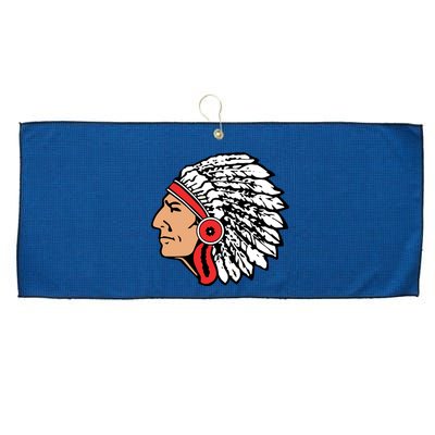 The Warrior Chiefs Native American Indian Large Microfiber Waffle Golf Towel