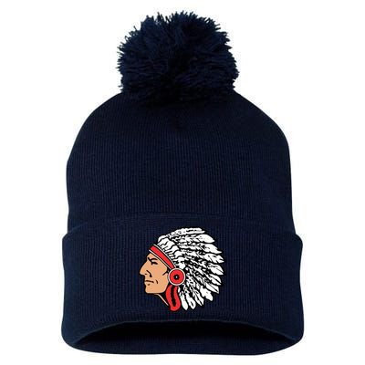 The Warrior Chiefs Native American Indian Pom Pom 12in Knit Beanie