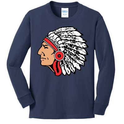 The Warrior Chiefs Native American Indian Kids Long Sleeve Shirt