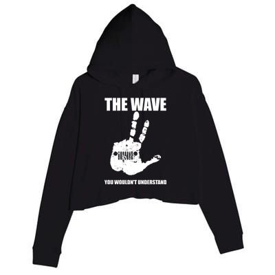 The Wave You Wouldn't Understand Crop Fleece Hoodie