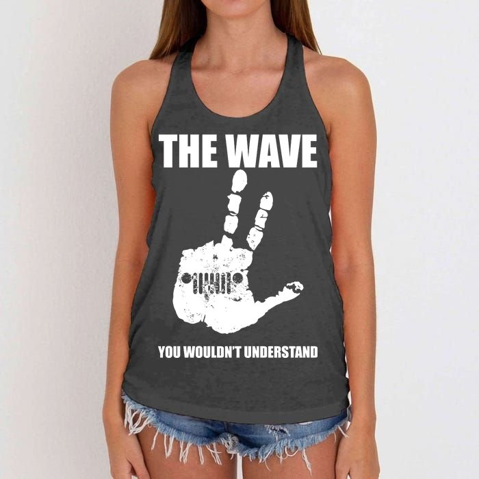 The Wave You Wouldn't Understand Women's Knotted Racerback Tank