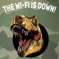 The Wifi Is Down Funny T-rex Legacy Tie Dye Trucker Hat