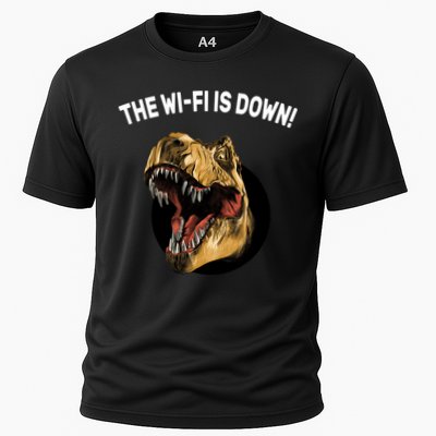 The Wifi Is Down Funny T-rex Performance Shirt