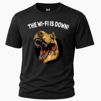 The Wifi Is Down Funny T-rex Performance Shirt