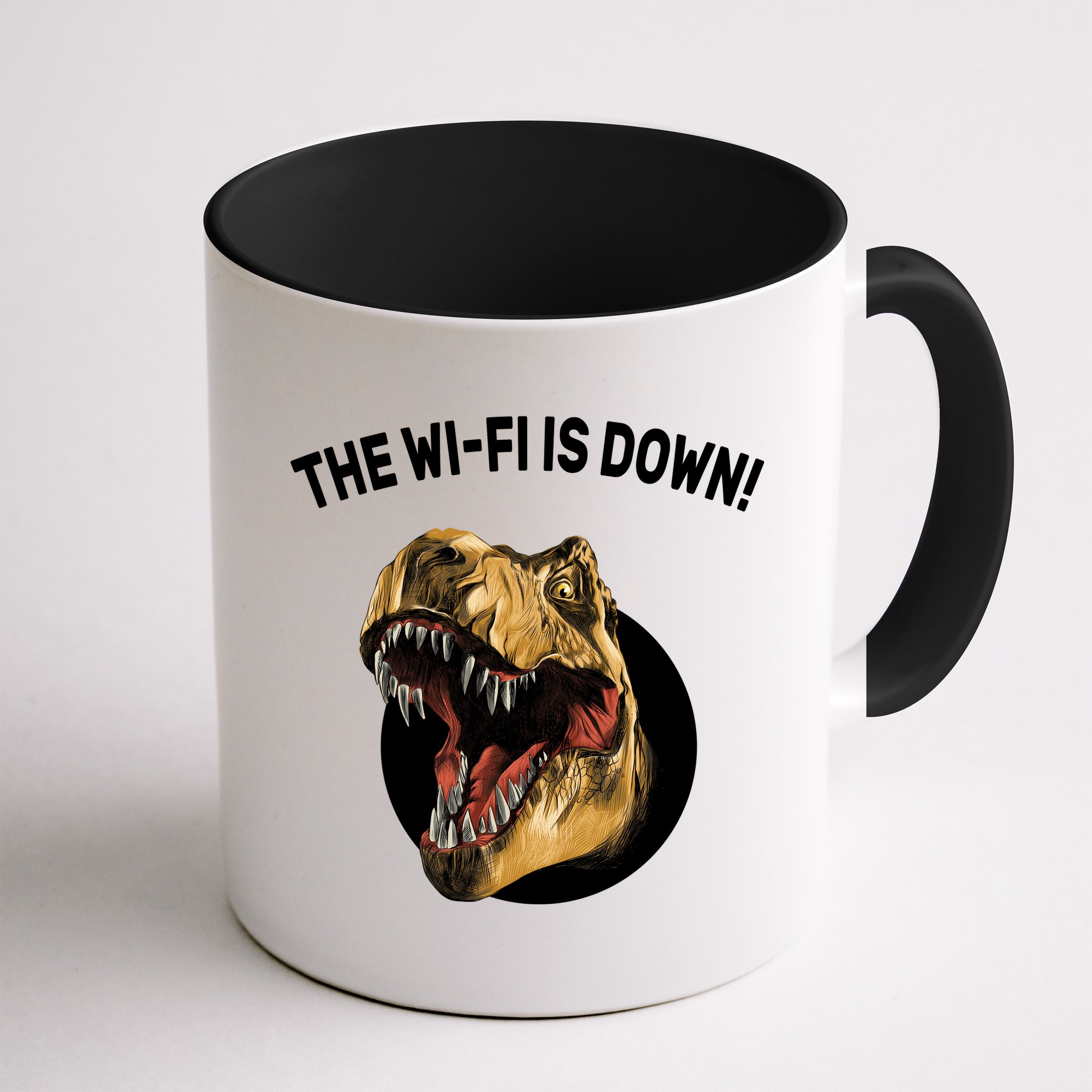 The Wifi Is Down Funny T-rex Mug
