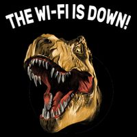 The Wifi Is Down Funny T-rex Cooling Performance Long Sleeve Crew
