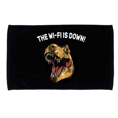 The Wifi Is Down Funny T-rex Microfiber Hand Towel