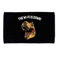 The Wifi Is Down Funny T-rex Microfiber Hand Towel