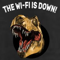 The Wifi Is Down Funny T-rex Microfiber Hand Towel
