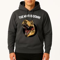 The Wifi Is Down Funny T-rex Hoodie