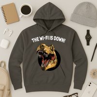 The Wifi Is Down Funny T-rex Hoodie