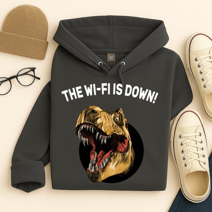 The Wifi Is Down Funny T-rex Hoodie