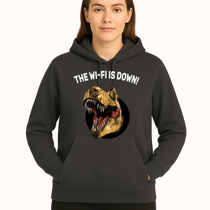 The Wifi Is Down Funny T-rex Hoodie