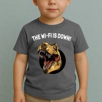 The Wifi Is Down Funny T-rex Toddler T-Shirt