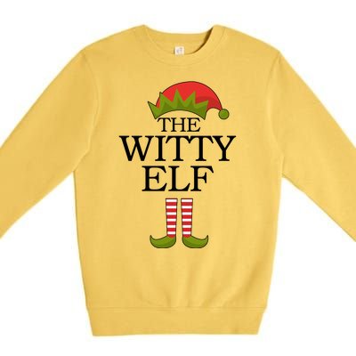 The Witty Elf Matching Christmas Premium Crewneck Sweatshirt