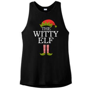 The Witty Elf Matching Christmas Ladies PosiCharge Tri-Blend Wicking Tank