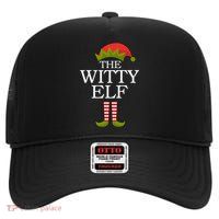 The Witty Elf Matching Christmas High Crown Mesh Back Trucker Hat