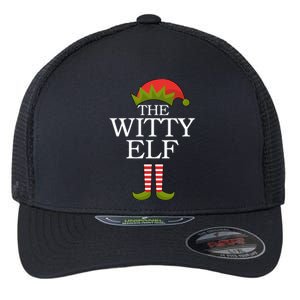 The Witty Elf Matching Christmas Flexfit Unipanel Trucker Cap