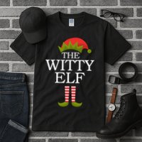 The Witty Elf Matching Christmas Tall T-Shirt
