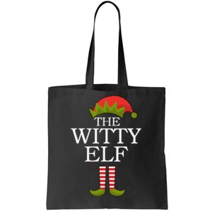 The Witty Elf Matching Christmas Tote Bag