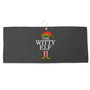 The Witty Elf Matching Christmas Large Microfiber Waffle Golf Towel