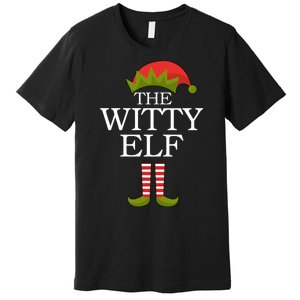 The Witty Elf Matching Christmas Premium T-Shirt