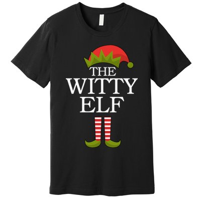The Witty Elf Matching Christmas Premium T-Shirt