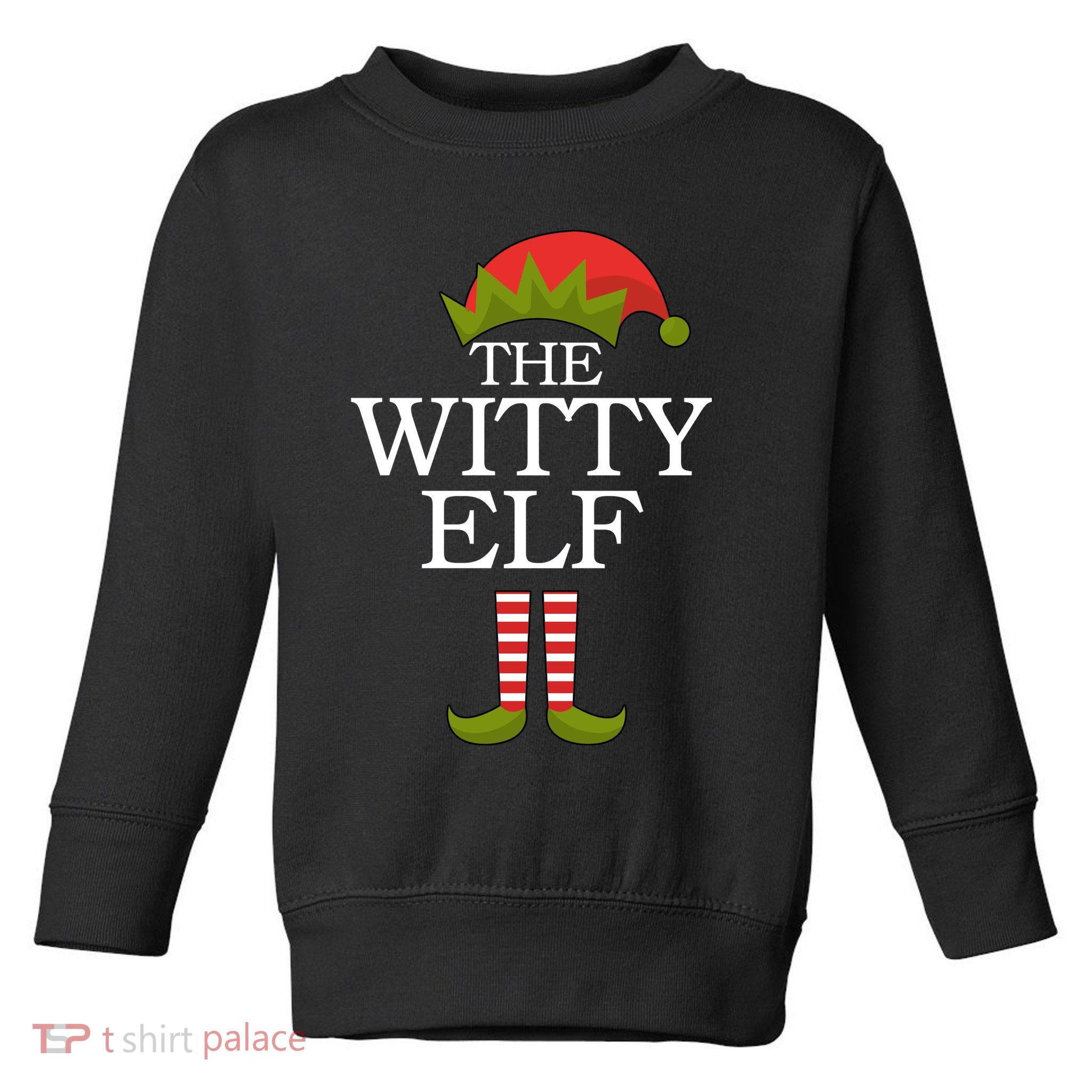 The Witty Elf Matching Christmas Toddler Sweatshirt