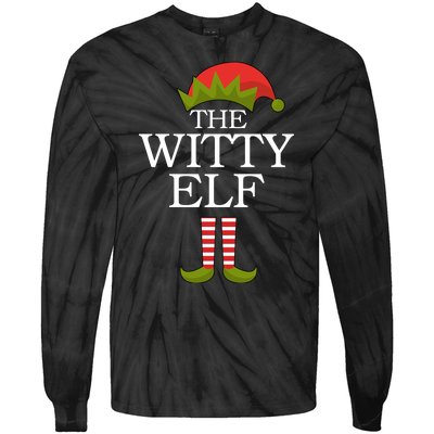 The Witty Elf Matching Christmas Tie-Dye Long Sleeve Shirt