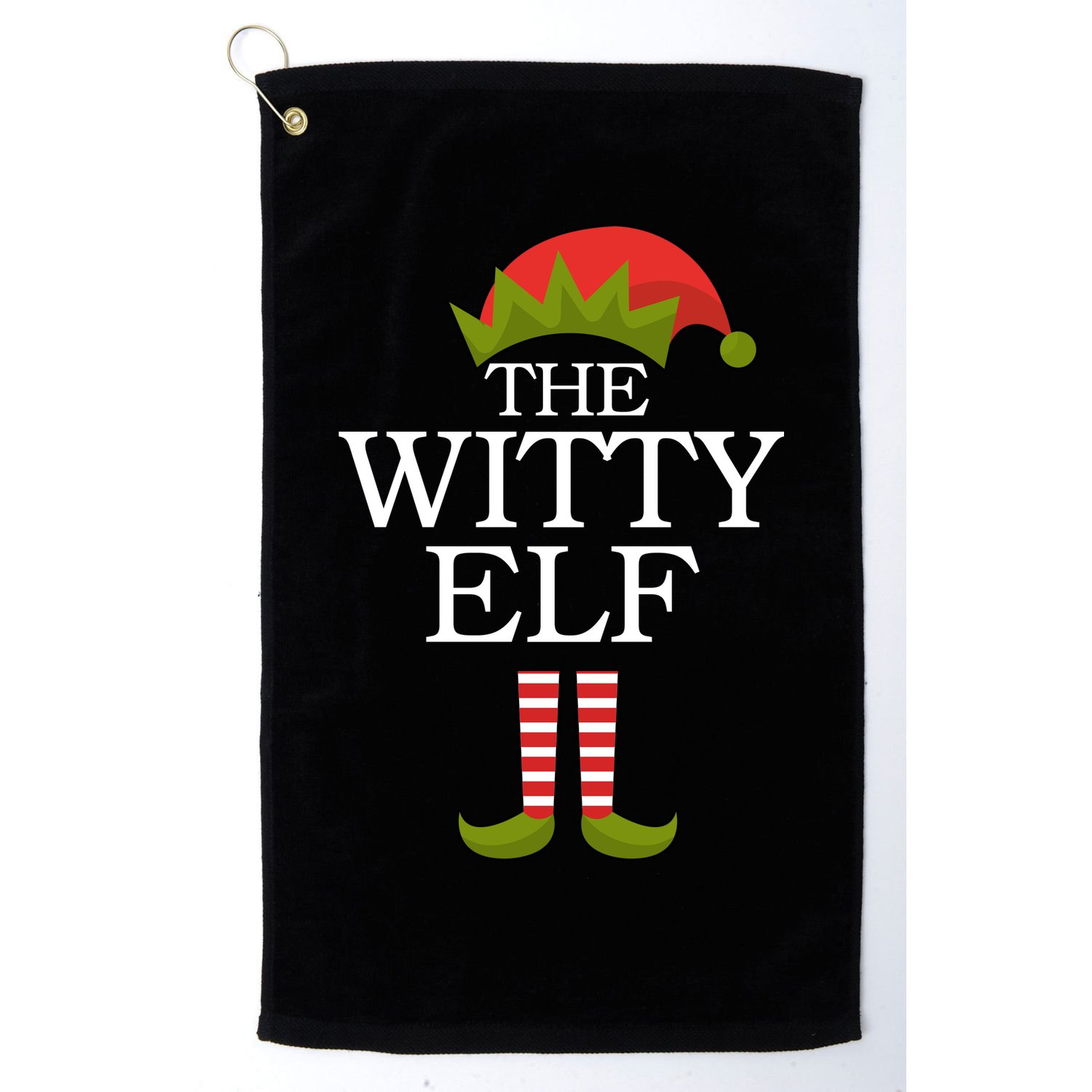 The Witty Elf Matching Christmas Golf Towel