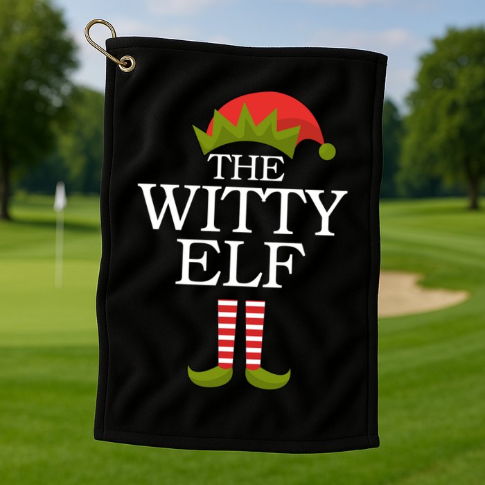 The Witty Elf Matching Christmas Golf Towel