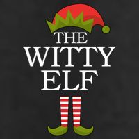 The Witty Elf Matching Christmas Golf Towel
