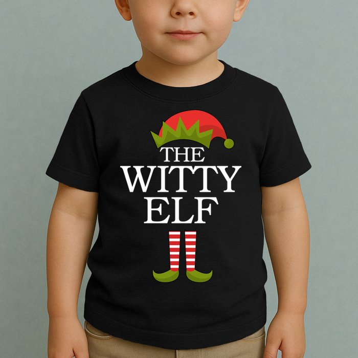 The Witty Elf Matching Christmas Toddler T-Shirt