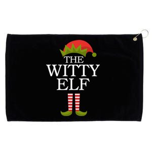 The Witty Elf Matching Christmas Grommeted Golf Towel