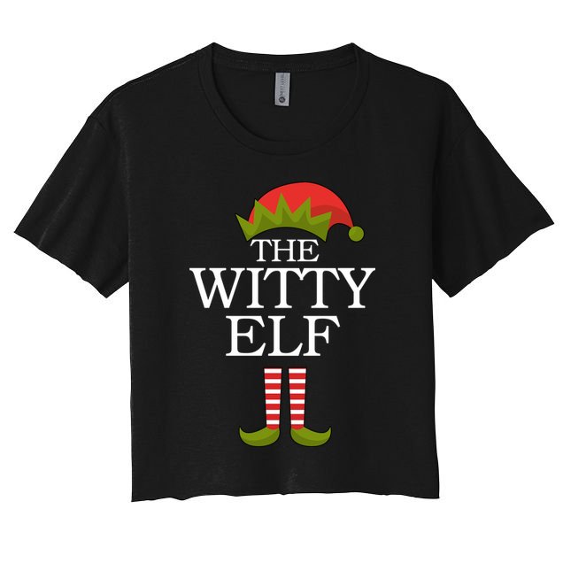 The Witty Elf Matching Christmas Crop Top