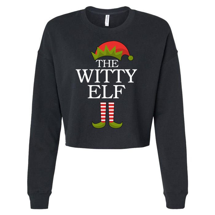 The Witty Elf Matching Christmas Cropped Pullover Crew